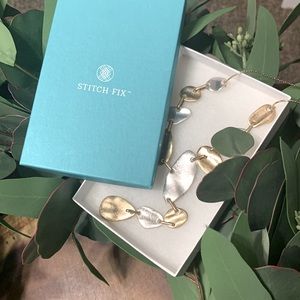 New Unique Gold / Silver Brushed Metal adjustable Vest  Tie Bancroft necklace